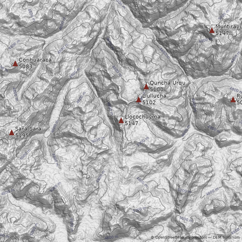 Mapa Cerro Llocochuyma