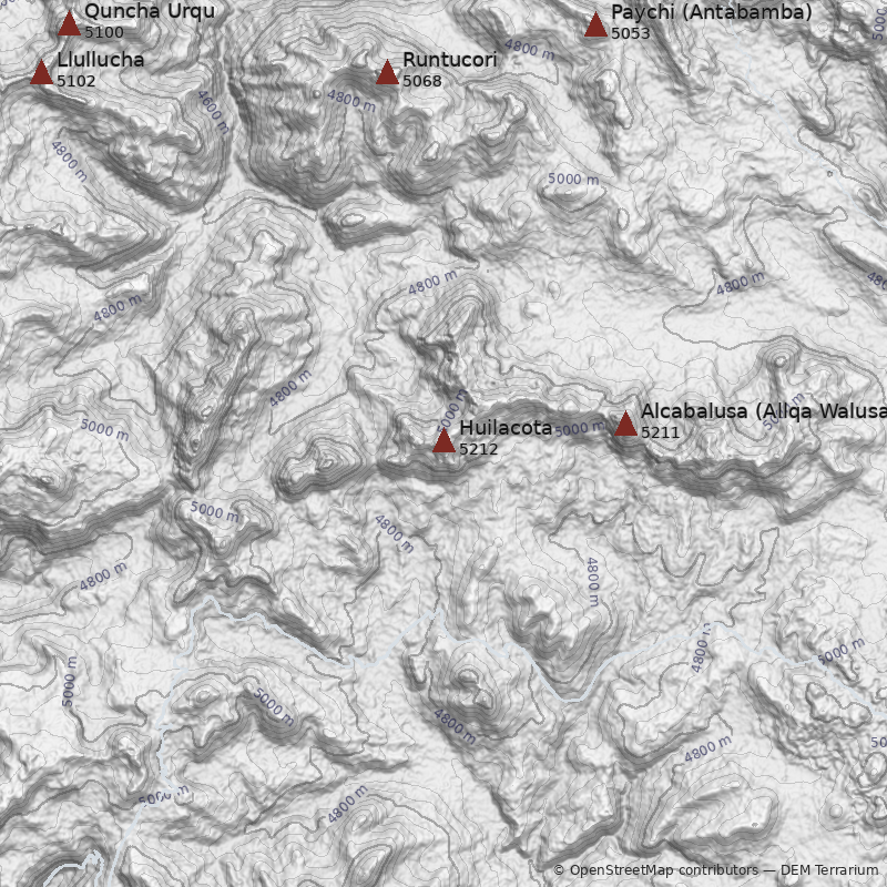 Mapa Cerro Huilacota