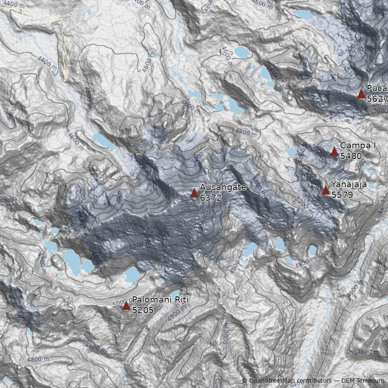 Mapa Cerro Ausangate