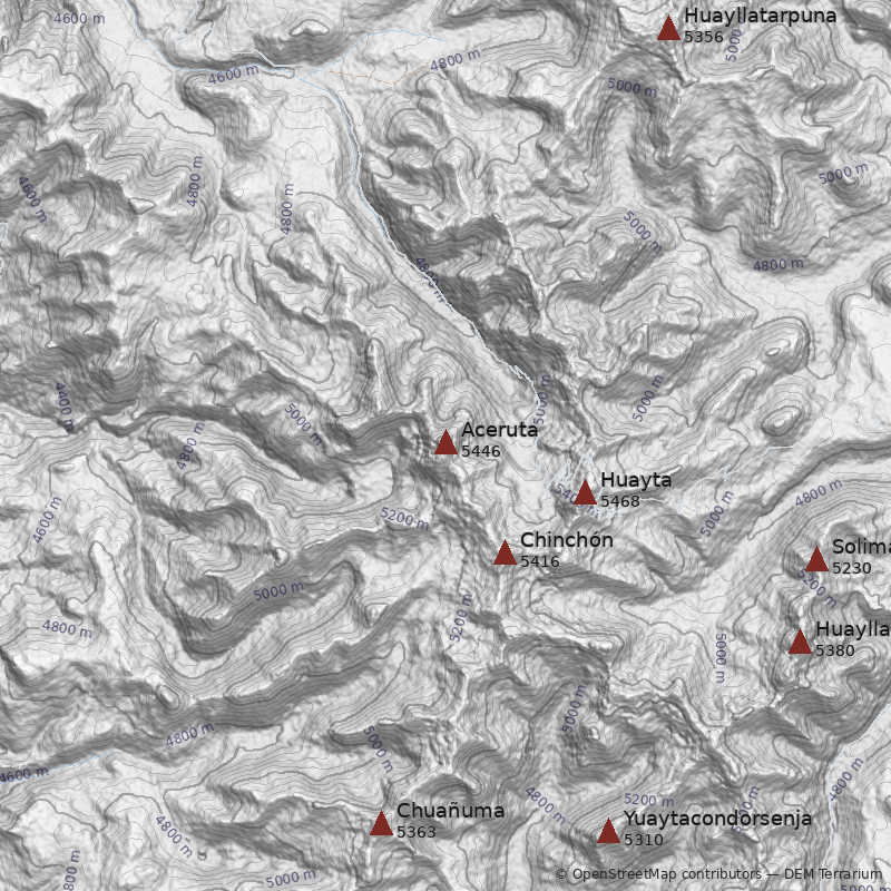 Mapa Cerro Aceruta