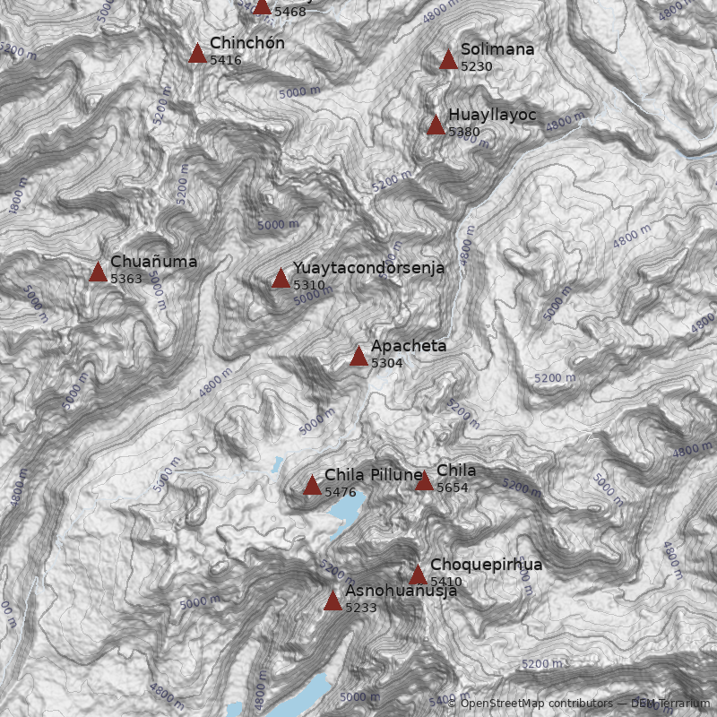 Mapa Cerro Apacheta