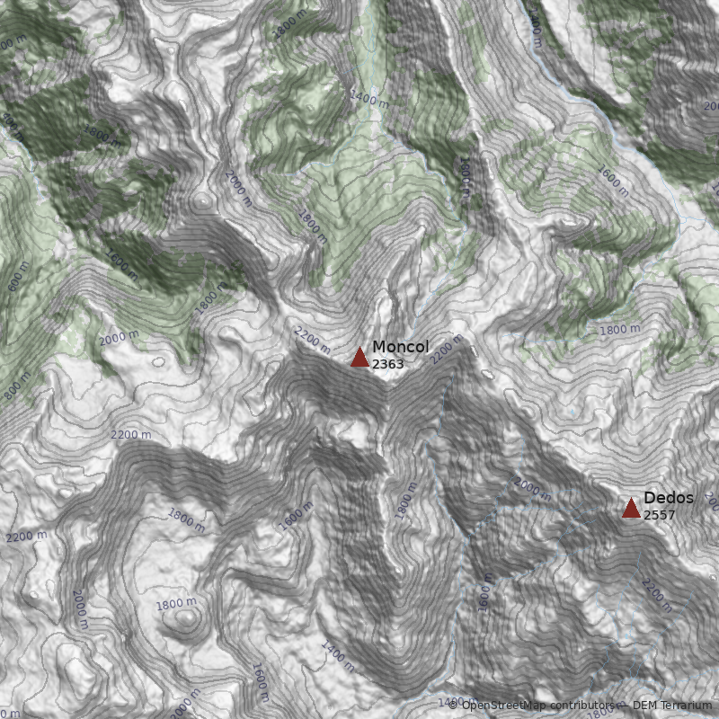 Mapa Cerro Moncol