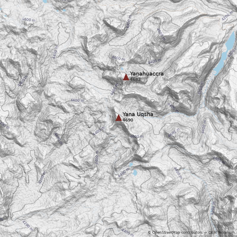 Mapa Cerro Yana Uqsha