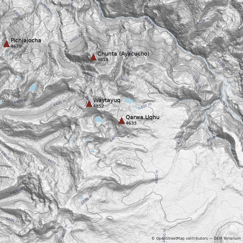 Mapa Cerro Qarwa Uqhu