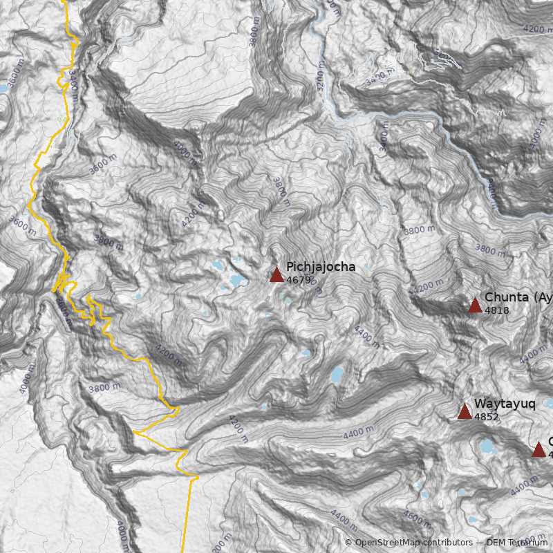 Mapa Cerro Pichjajocha