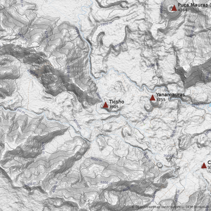 Mapa Volcán Ticsho