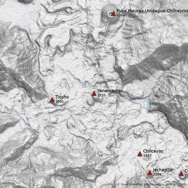 Mapa Volcán Yanamauras