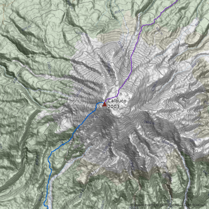 Mapa Volcán Calbuco
