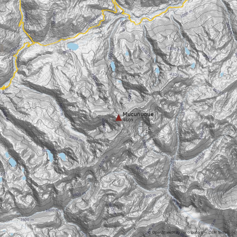 Mapa Pico Mucuñuque