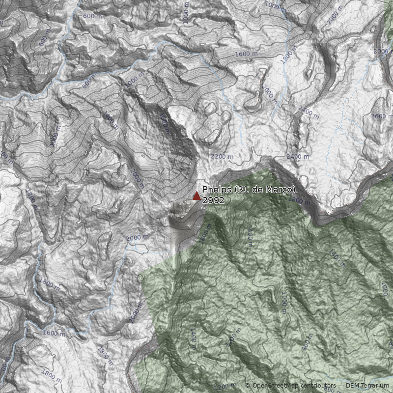 Mapa Pico Phelps (31 de Março)