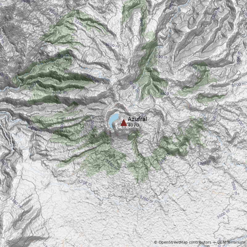 Mapa Volcán Azufral