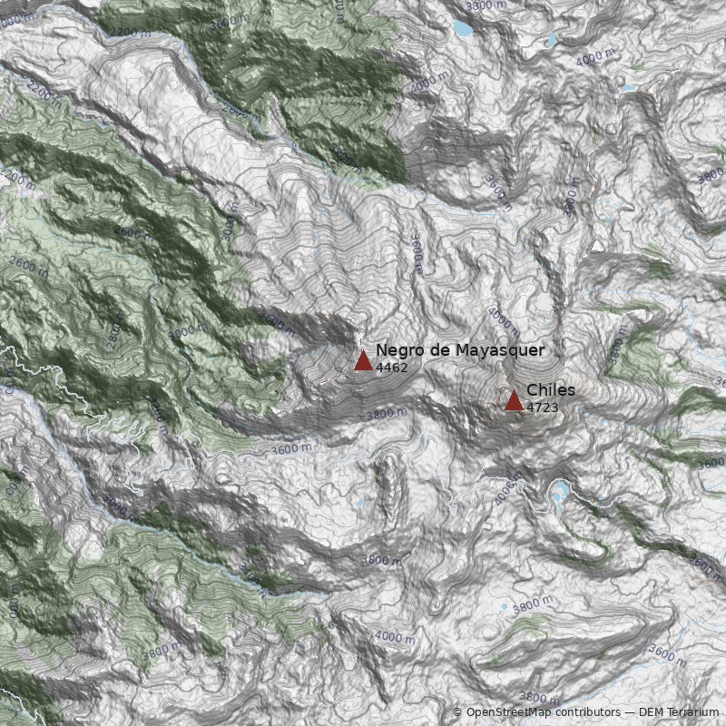 Mapa Cerro Negro de Mayasquer