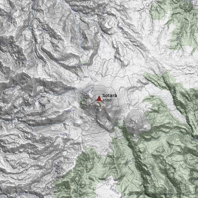 Mapa Volcán Sotará