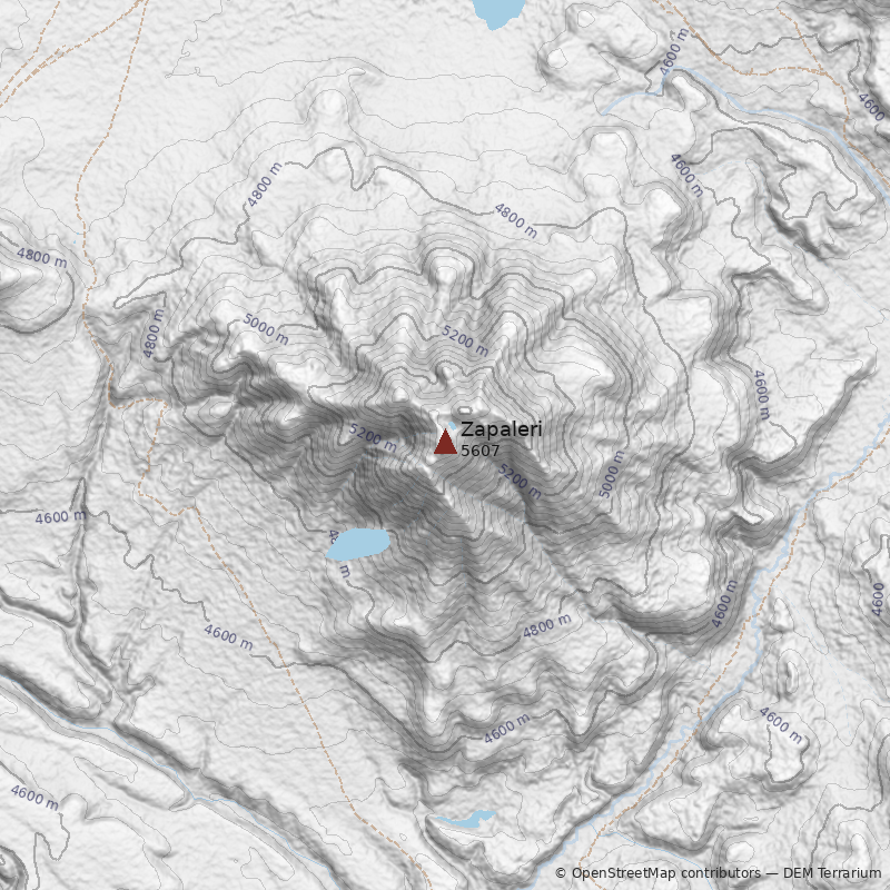 Mapa Volcán Zapaleri