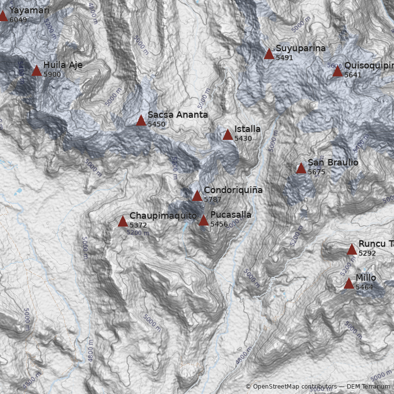 Mapa Cerro Condoriquiña