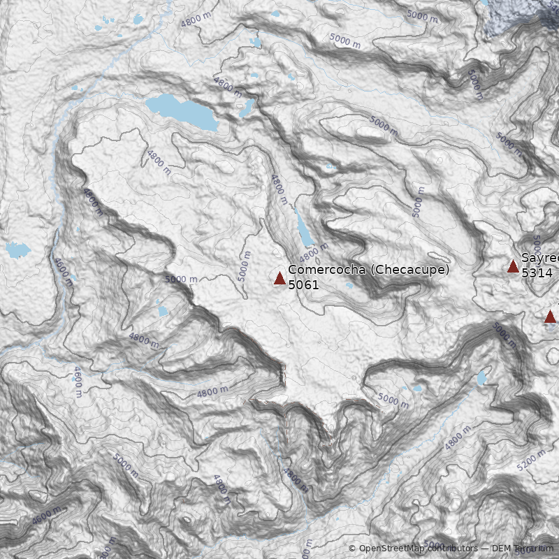 Mapa Cerro Comercocha (Checacupe)