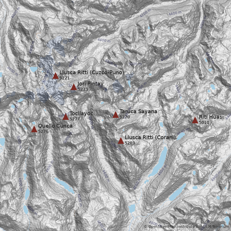 Mapa Cerro Taruca Sayana