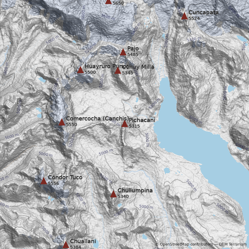 Mapa Cerro Pichacani