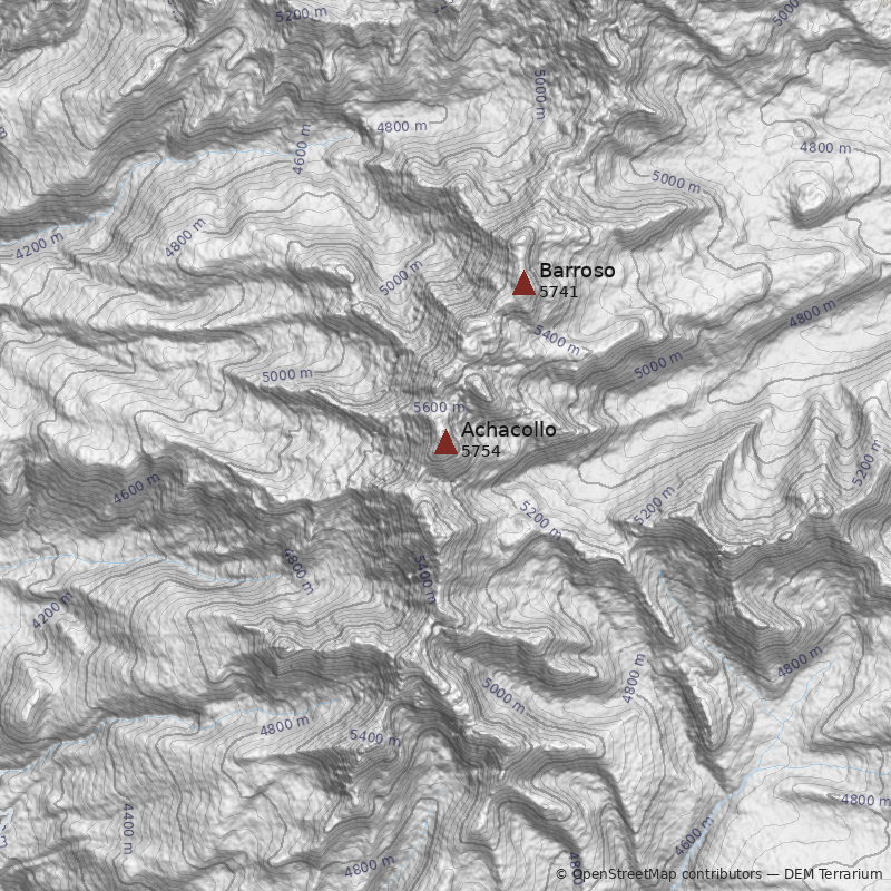 Mapa Cerro Achacollo