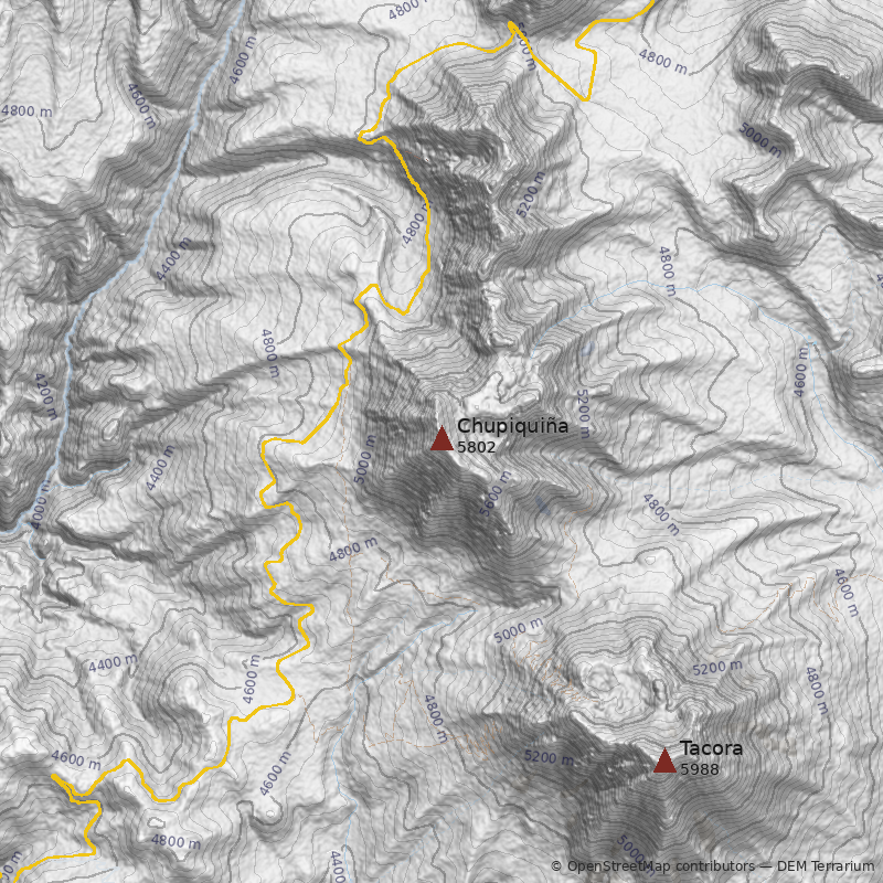 Mapa Volcán Chupiquiña