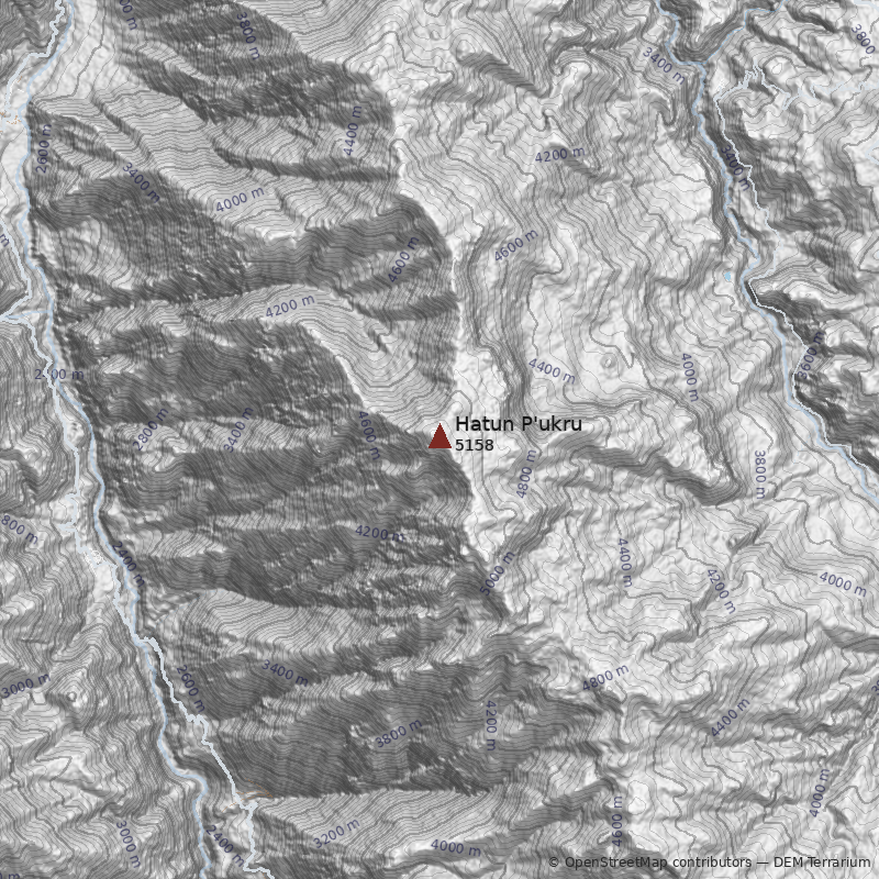 Mapa Cerro Hatun P'ukru