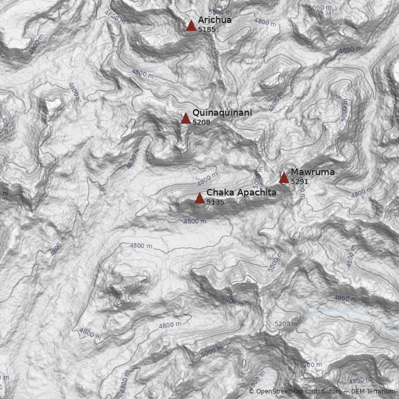 Mapa Cerro Chaka Apachita