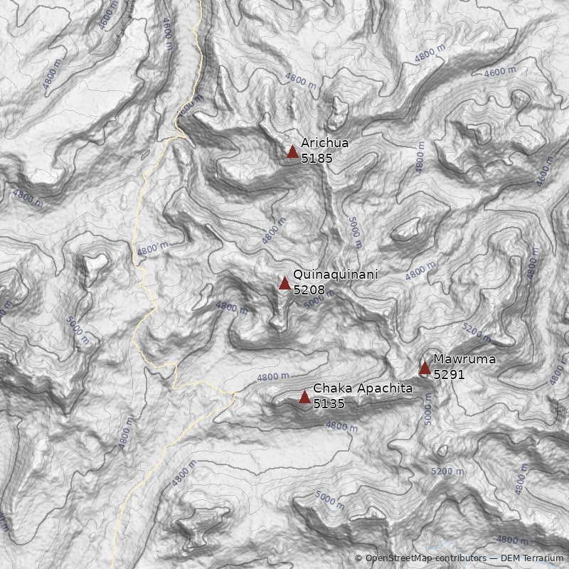 Mapa Cerro Quinaquinani