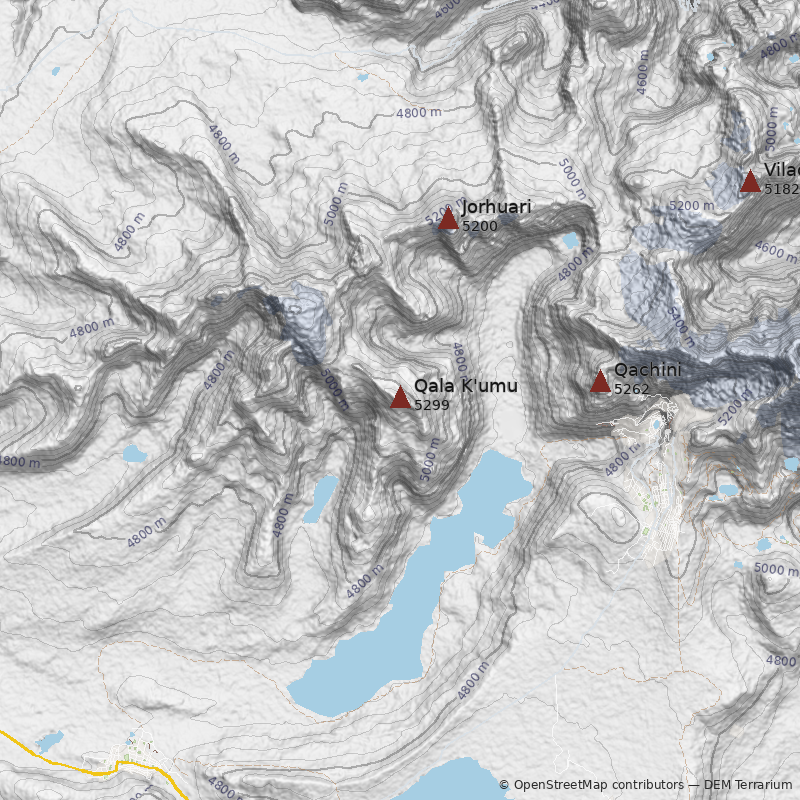 Mapa Cerro Qala K'umu
