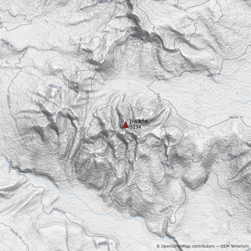 Mapa Cerro Jiwaña