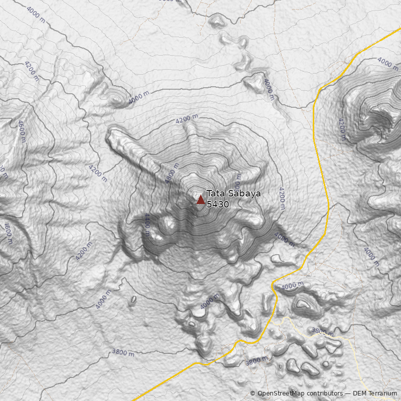 Mapa Volcán Tata Sabaya