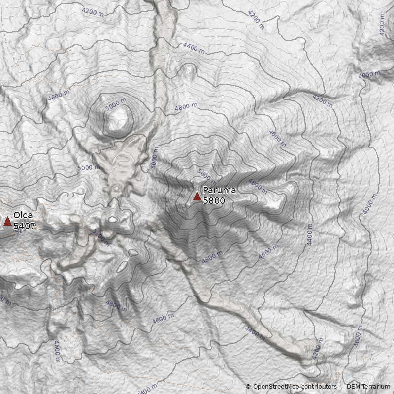 Mapa Volcán Paruma