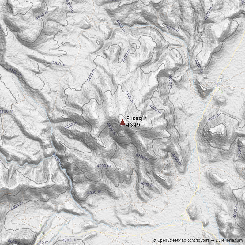 Mapa Cerro P'isaqiri