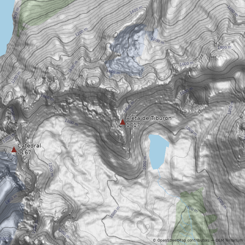 Mapa Cerro Aleta de Tiburón