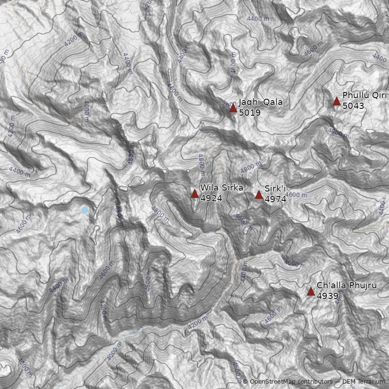Mapa Cerro Wila Sirka