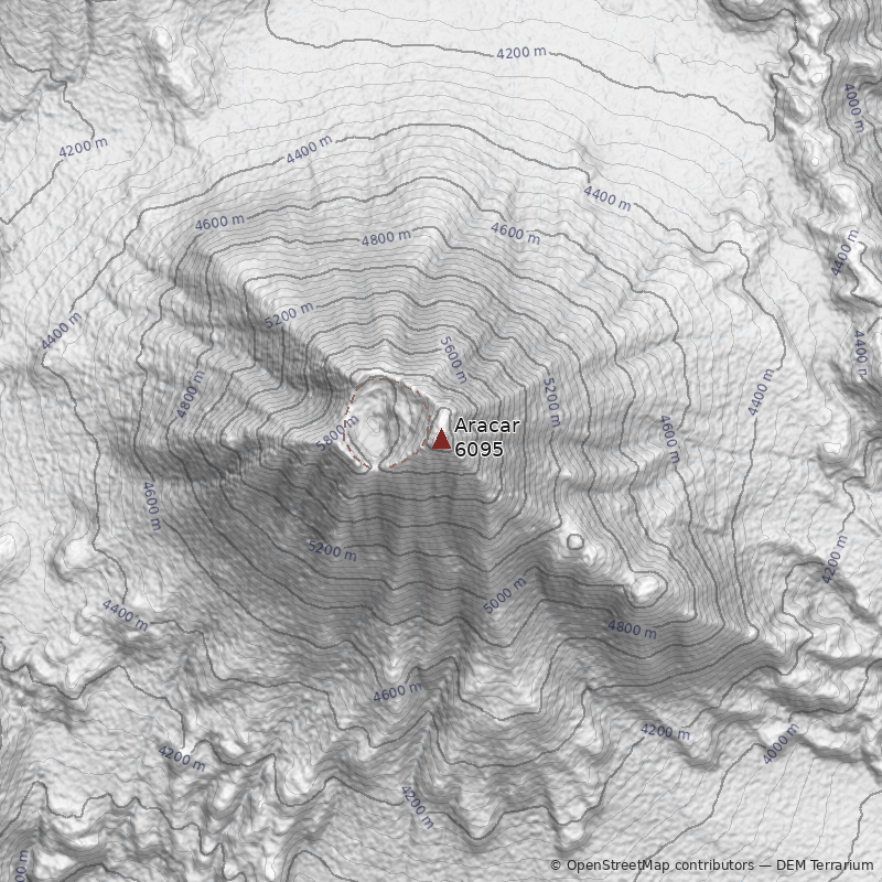 Mapa Volcán Aracar