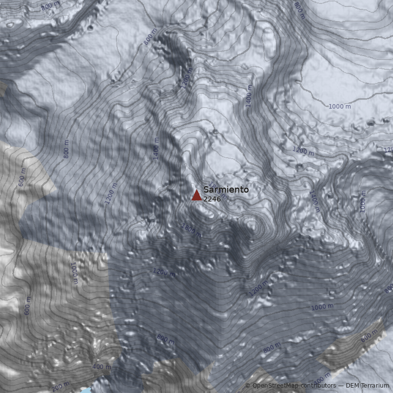 Mapa Monte Sarmiento