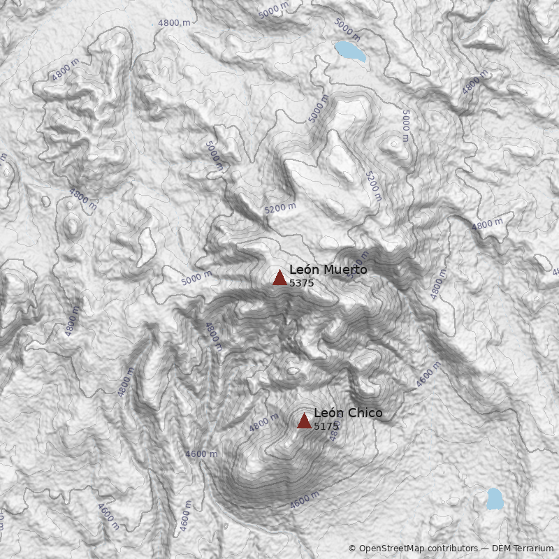 Mapa Cerro León Muerto