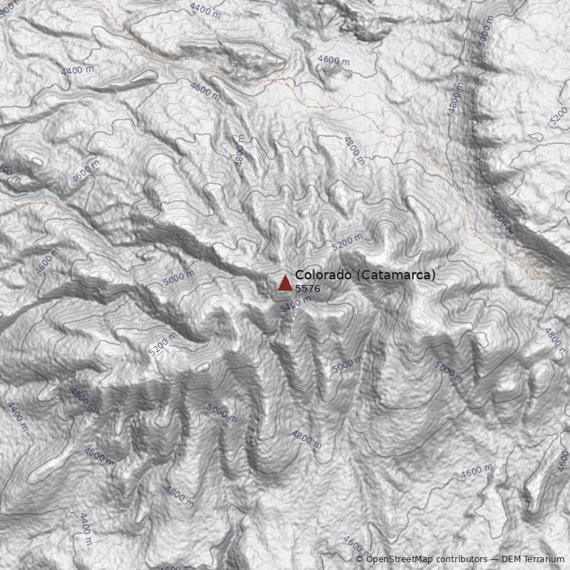 Mapa Cerro Colorado (Catamarca)