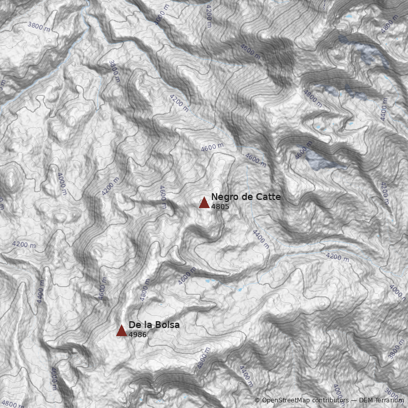 Mapa Cerro Negro de Catte