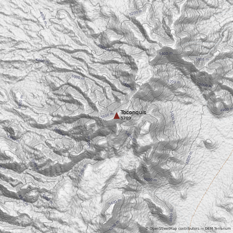 Mapa Cerro Toconquis