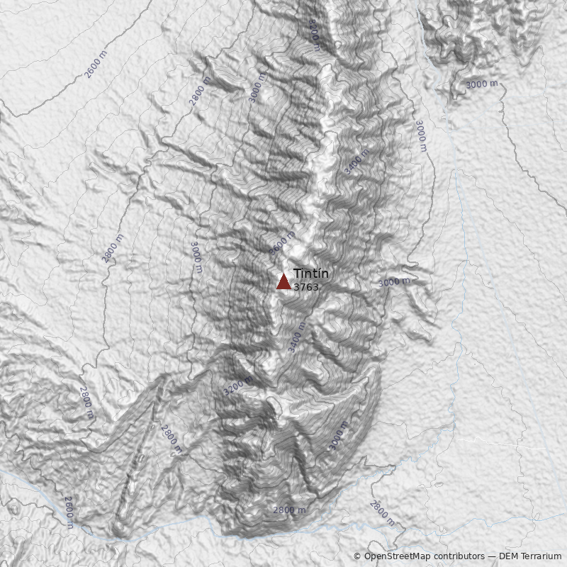 Mapa Cerro Tintín