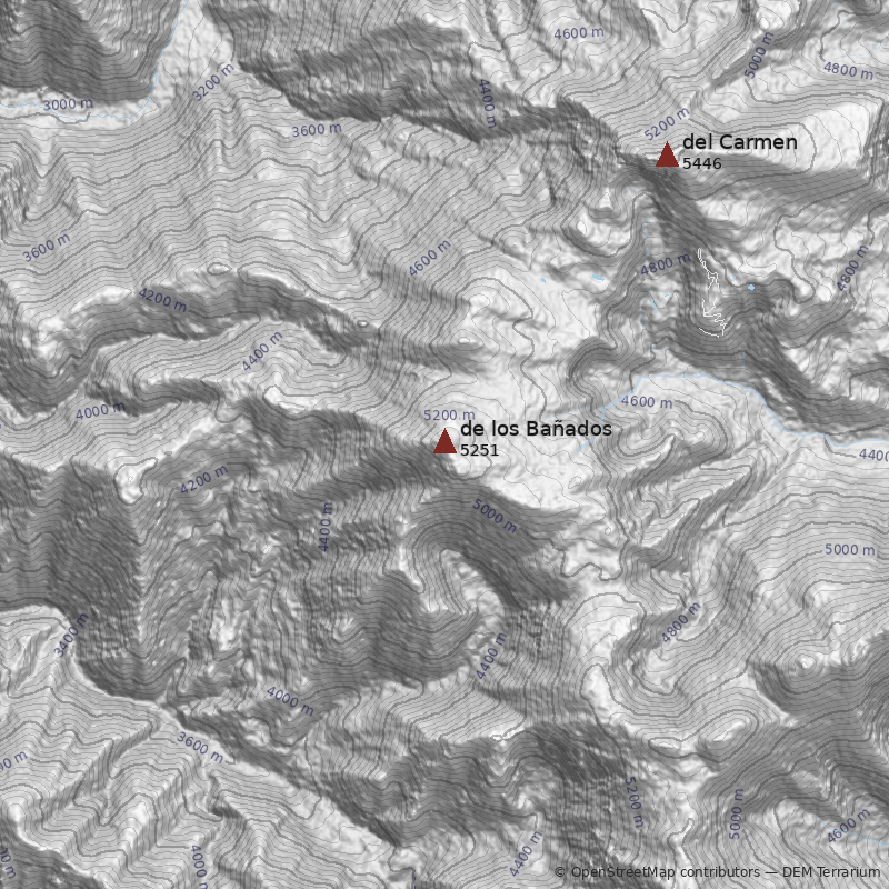 Mapa Cerro de los Bañados
