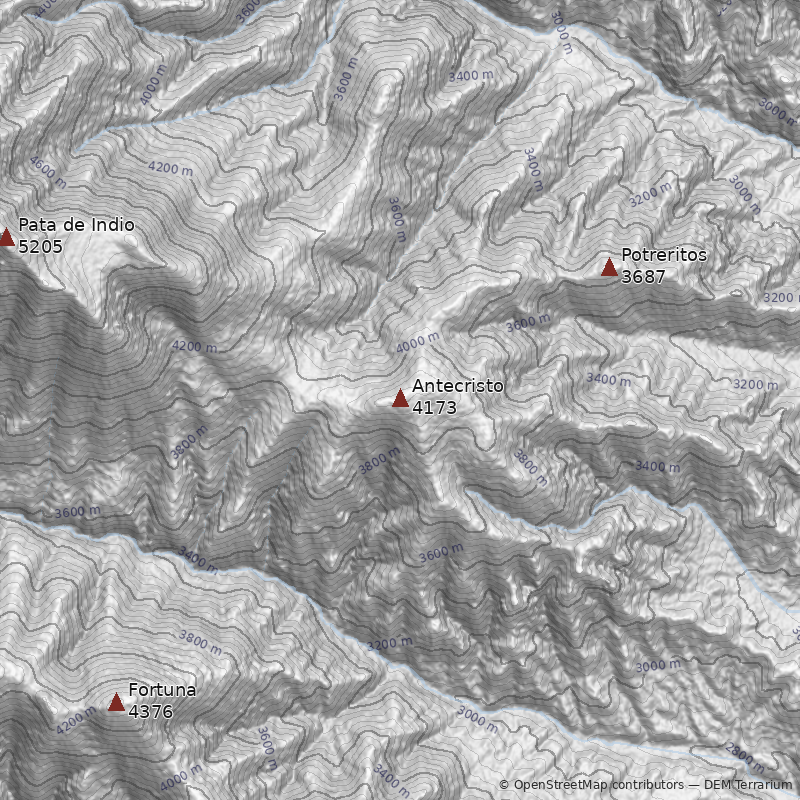 Mapa Cerro Antecristo