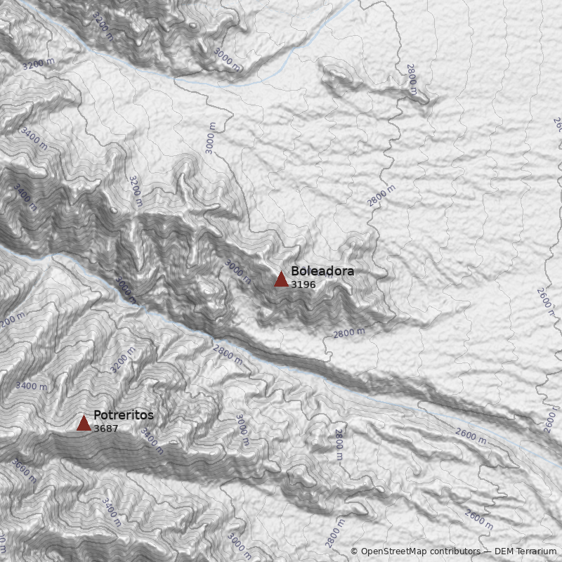 Mapa Cerro Boleadora