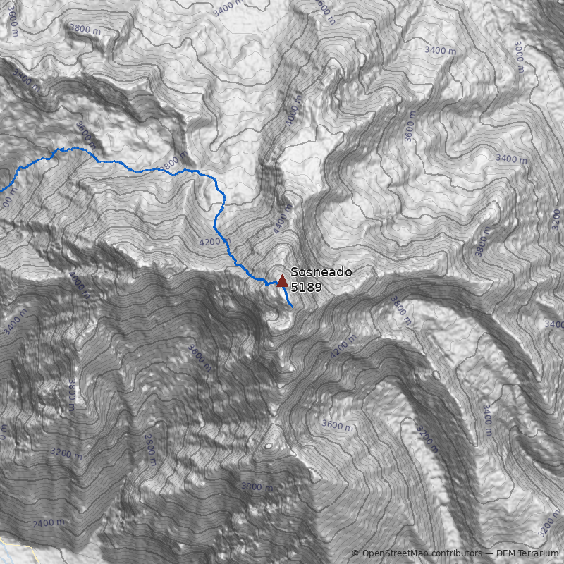 Mapa Cerro Sosneado