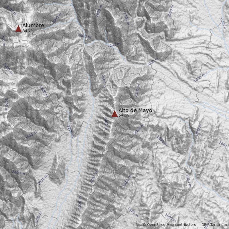 Mapa Cerro Alto de Mayo