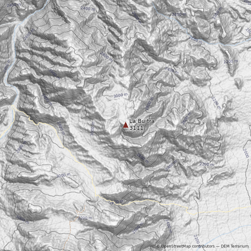 Mapa Cerro La Buitra