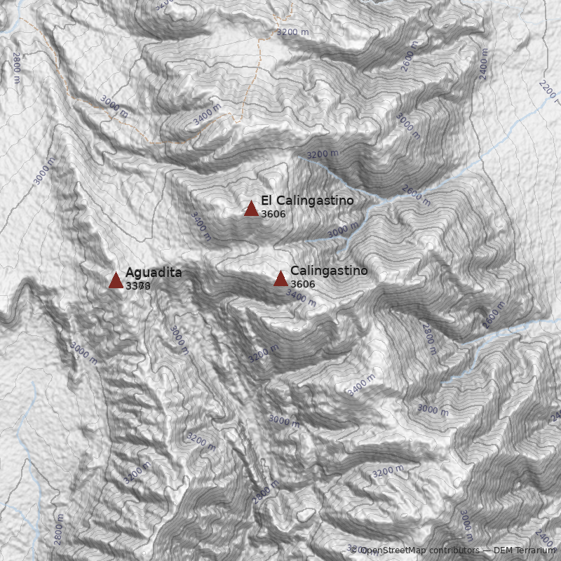 Mapa Cerro Calingastino
