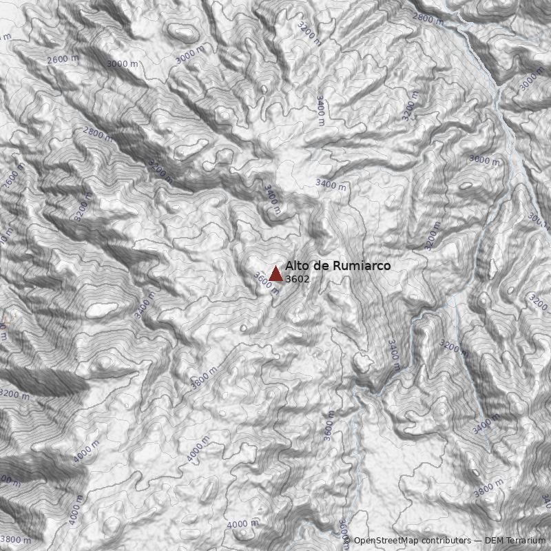 Mapa Cerro Alto de Rumiarco