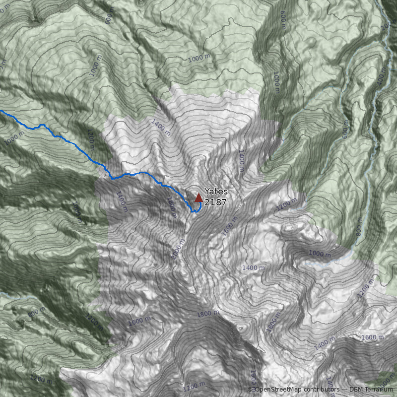Mapa Volcán Yates
